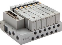 Wyspa zaworowa S2V z zaworami 5/2 n=4, IO-Link, wyjścia G1/8 w płycie z boku - Emc