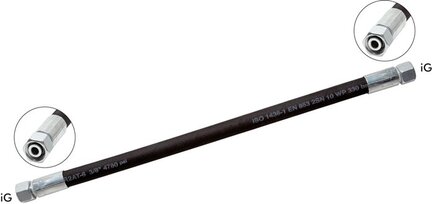 Wąż hydrauliczny 2 SN, DKO / DKO 28 L (M36 x 2,0), 3200 mm