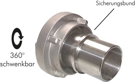 Zlacze Storz 52-C, do węża 32 mm (1-1/4"), aluminium (kute)