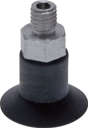 Przyssawka płaska, seria P, Ø 17x2mm, CR (50A), czarna