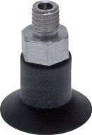 Przyssawka płaska, seria P, Ø 17x2mm, CR (50A), czarna