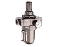 Filtroregulator Olympian Plus, 1 PTF, 40 µm, 0,4–8 bar, automatyczny spust, z manometrem (B68G-8AK-AR3-RLG) - Norgren