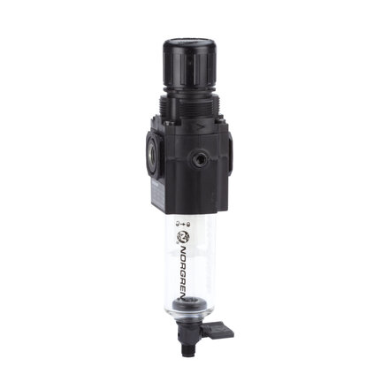 Filtroregulator Excelon, 1/4 PTF, 40 µm, 0,3–10 bar, ręczny spust, bez manometru (B72G-2AK-QT3-RMN) - Norgren
