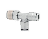 Złączka wtykowa Pneufit 12, trójnik z bocznym adapterem obrotowym, 1/4 NPT, 1/4" (124680428) - Norgren