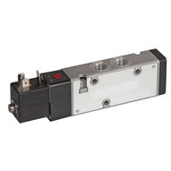 Elektrozawór liniowy, G1/4, 5/2, ster. elektromagn./sterowanie pneumatyczne, powrót sprężyną, serii V61 (V61B513A-A317J) - Norgren
