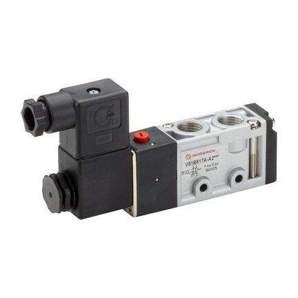 Elektrozawór liniowy serii V51, G1/4, 5/2, ster. elektromagn./powrót sprężyną (V51B517A-A213J) - Norgren