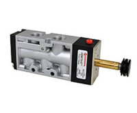 Elektrozawór liniowy, G3/8, 5/2, ster. elektromagn./powrót sprężyną, serii V52 (V52C517A-A2000) - Norgren