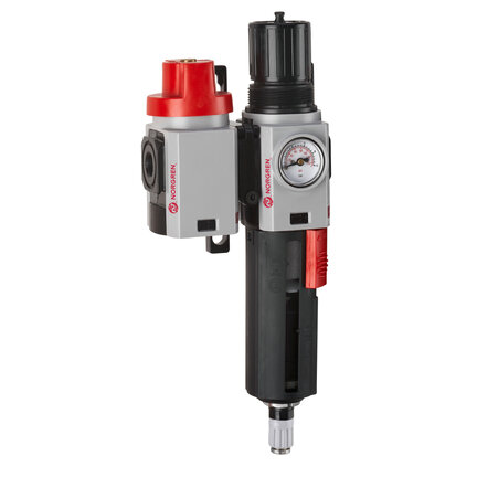 Filtr/regulator Excelon Plus z zaworem odcinającym, 3/4” PTF, automatyczny spust (TB82-201A) - Norgren