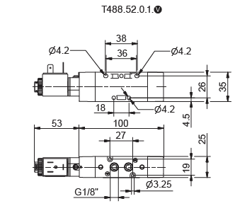Elektrozawór 5/2 (T488.52.0.1.M11) seria T488 Tecno-ECO - Pneumax
