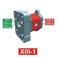 Sekcja pompy, kołnierz wewnętrzny Ø25,4, grupa 0, wydajność=0,25 cm3/obr. (X0I0231ABBA) - Vivoil