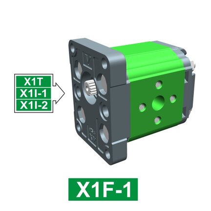 Sekcja końcowa pompy, kołnierz wewnętrzny Ø25,4, grupa 1, wydajność=0,9 cm3/obr. (X1F1671TIIA) - Vivoil