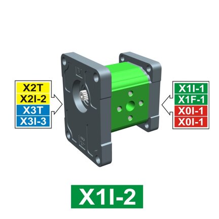 Sekcja pompy, kołnierz wewnętrzny Ø36,5, grupa 1, wydajność=3,8 cm3/obr. (X1I2582SIIA) - Vivoil