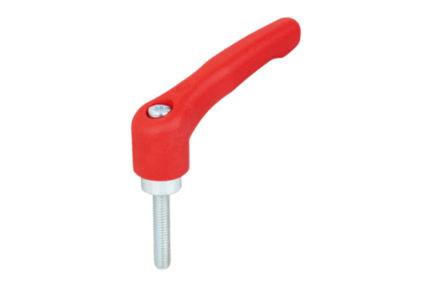 Rękojeść Nastawna termoplast PPA czerwony RAL 3020 (06610-55-21084X35) - Norelem