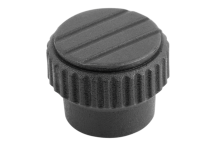 Pokrętło Radełkowane termoplast ciemnoszary RAL 7021 (06094-005) - Norelem
