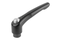 Rękojeść Nastawna z kołpak ochronny cynk czarny RAL 9005 satynowana (06450-92061) - Norelem