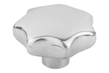 Pokrętło Gwiaździste aluminium polerowany (06192-340082) - Norelem