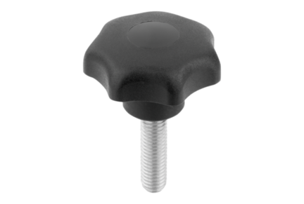 Pokrętło Gwiaździste termoplast czarny (06212-406X30) - Norelem