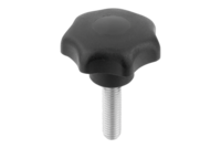 Pokrętło Gwiaździste termoplast czarny (06212-410X30) - Norelem