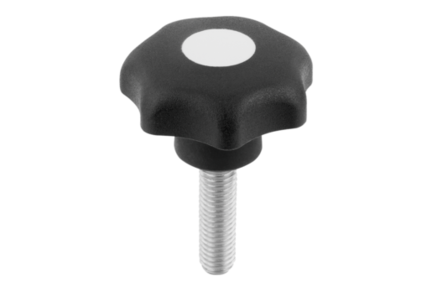 Pokrętło Gwiaździste termoplast czarny (06212-4105X60) - Norelem
