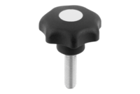 Pokrętło Gwiaździste termoplast czarny (06212-4105X25) - Norelem