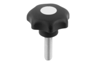 Pokrętło Gwiaździste termoplast czarny (06212-4A15X10) - Norelem