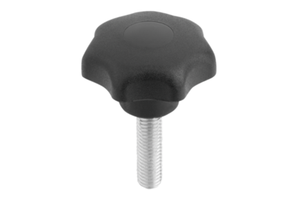 Pokrętło Gwiaździste termoplast czarny (06220-416X60) - Norelem