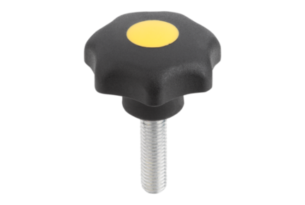 Pokrętło Gwiaździste termoplast czarny (06220-40617X30) - Norelem