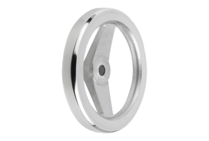 Koło Ręczne 2-Ramienne otwór pasowany aluminium (06277-0080X10) - Norelem