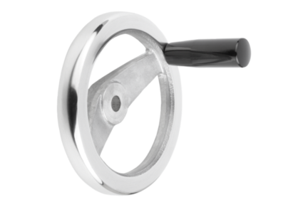 Koło Ręczne 2-Ramienne otwór pasowany aluminium (06277-2080XCN) - Norelem