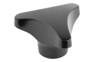Pokrętło Trójkątne z wysoka obsada duroplast czarny (06702-15008) - Norelem