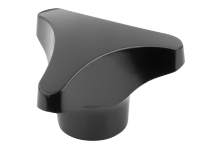 Pokrętło Trójkątne z wysoka obsada duroplast czarny (06702-24006) - Norelem