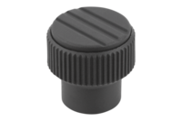 Pokrętło Radełkowane termoplast ciemnoszary RAL 7021 (06092-0308) - Norelem