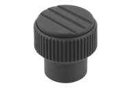 Pokrętło Radełkowane termoplast ciemnoszary RAL 7021 (06092-0106) - Norelem