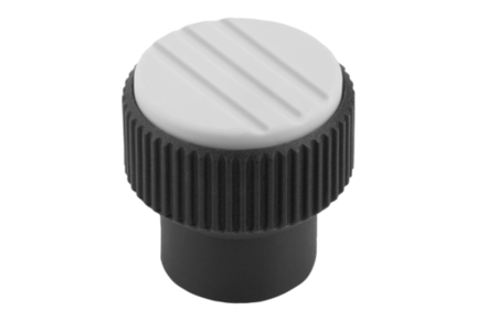 Pokrętło Radełkowane termoplast ciemnoszary RAL 7021 (06092-01055) - Norelem
