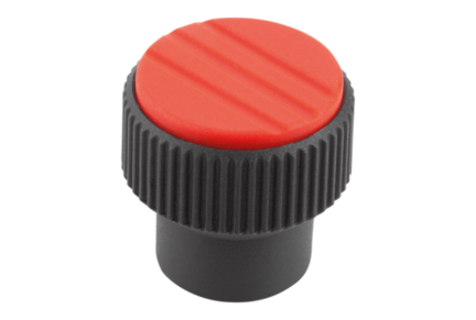 Pokrętło Radełkowane termoplast ciemnoszary RAL 7021 (06092-2A36) - Norelem