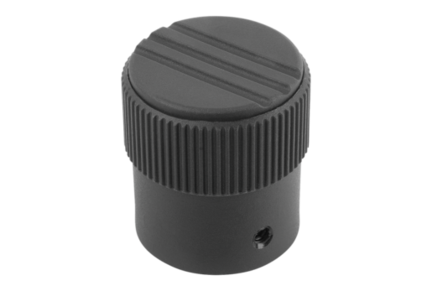 Pokrętło Radełkowane termoplast ciemnoszary RAL 7021 (06100-1308) - Norelem