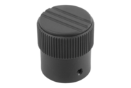 Pokrętło Radełkowane termoplast ciemnoszary RAL 7021 (06100-1308) - Norelem