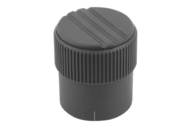 Pokrętło Radełkowane termoplast ciemnoszary RAL 7021 (06100-2105) - Norelem