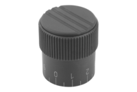 Pokrętło Radełkowane termoplast ciemnoszary RAL 7021 (06100-3308) - Norelem