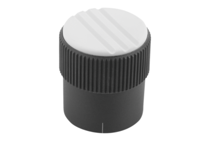 Pokrętło Radełkowane termoplast ciemnoszary RAL 7021 (06100-22065) - Norelem