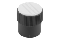 Pokrętło Radełkowane termoplast ciemnoszary RAL 7021 (06100-22065) - Norelem