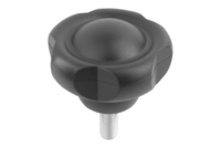 Pokrętło Gwiaździstw Pięcioramienne termoplast ciemnoszary RAL 7021 (06253-5012X35) - Norelem