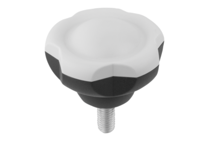 Pokrętło Gwiaździstw Pięcioramienne termoplast ciemnoszary RAL 7021 (06253-50A45X40) - Norelem