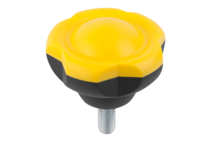 Pokrętło Gwiaździstw Pięcioramienne termoplast ciemnoszary RAL 7021 (06253-50127X45) - Norelem