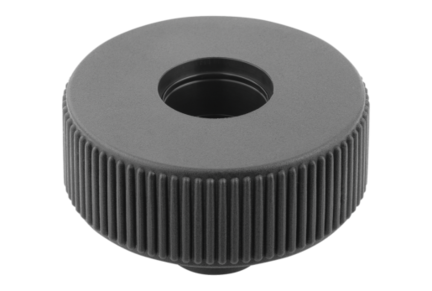Kółko Radełkowane termoplast ciemnoszary RAL 7021 (06266-31CM) - Norelem