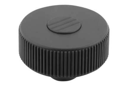 Kółko Radełkowane termoplast ciemnoszary RAL 7021 (06266-42CN) - Norelem