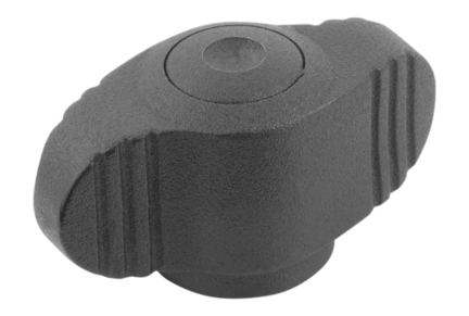Pokrętło Motylkowe miniwing termoplast ciemnoszary RAL 7021 (06652-00A2) - Norelem