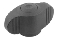 Pokrętło Motylkowe miniwing termoplast ciemnoszary RAL 7021 (06652-00A2) - Norelem