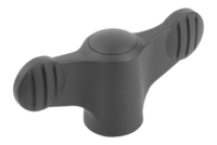 Pokrętło Motylkowe termoplast ciemnoszary RAL 7021 (06652-0904) - Norelem