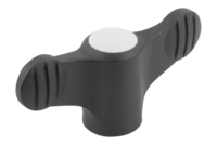 Pokrętło Motylkowe termoplast ciemnoszary RAL 7021 (06652-02085) - Norelem